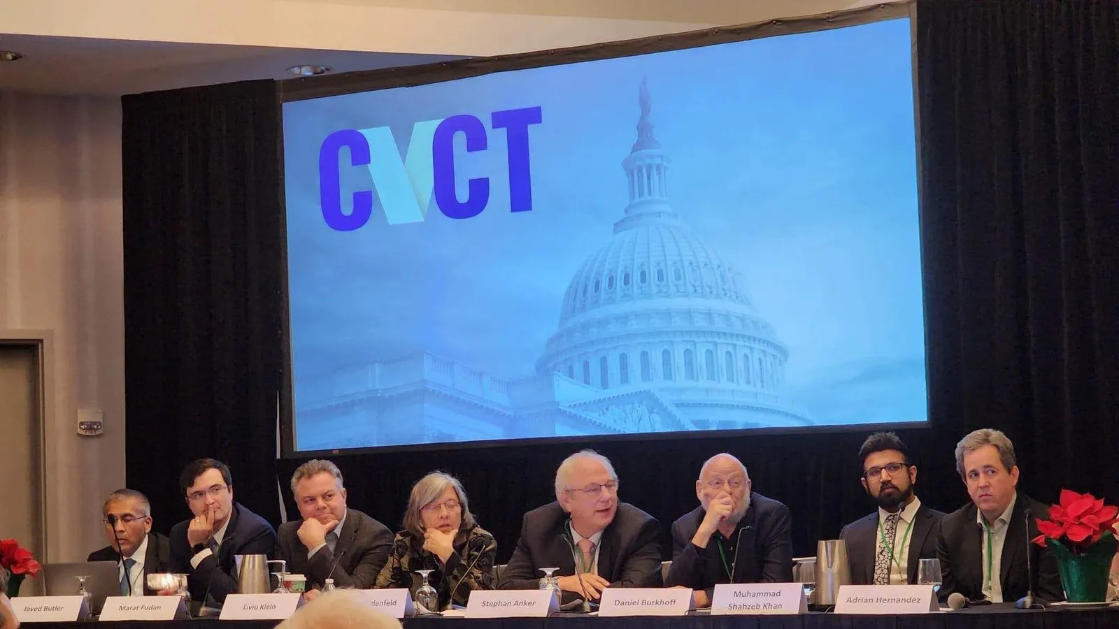 Dr. Shahzeb Khan on a panel at the CVCT Forum.